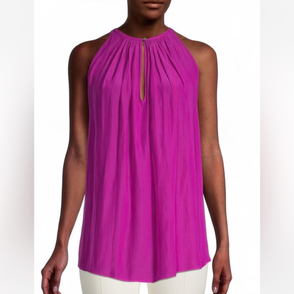 Ramy Brook Piper Draped Tank Purple Small